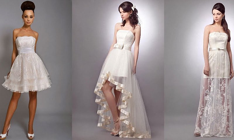 Короткое свадебное платье фото
