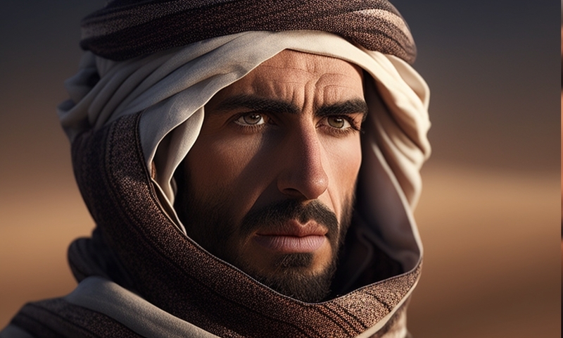 Мужчина араб в пустыне