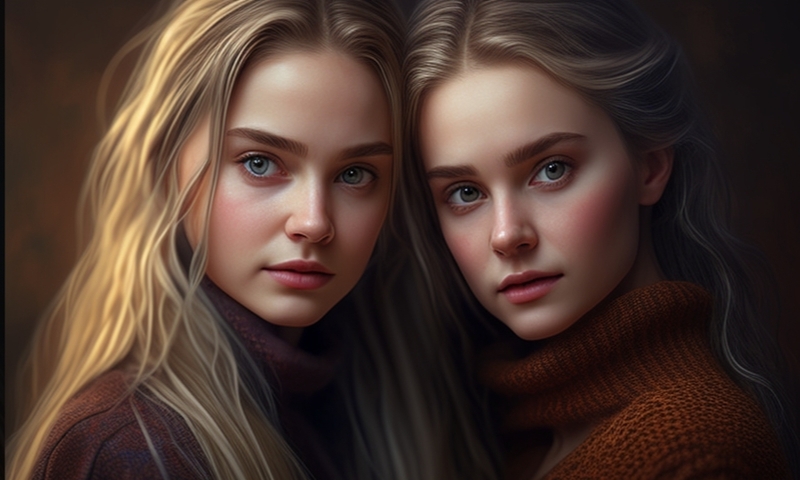Две сестры, красивые подруги