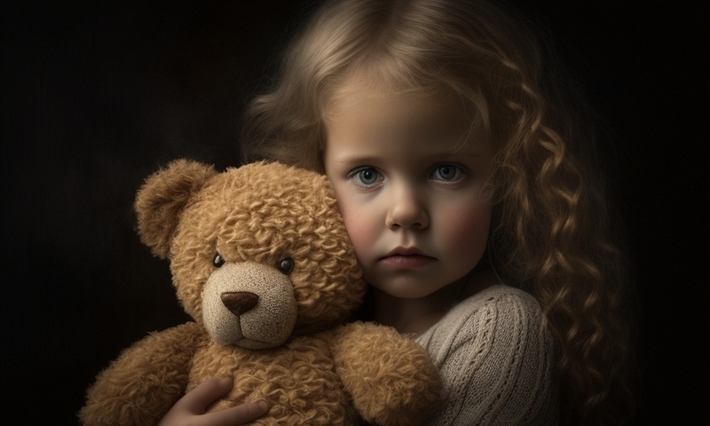 Девочка с медвеженком