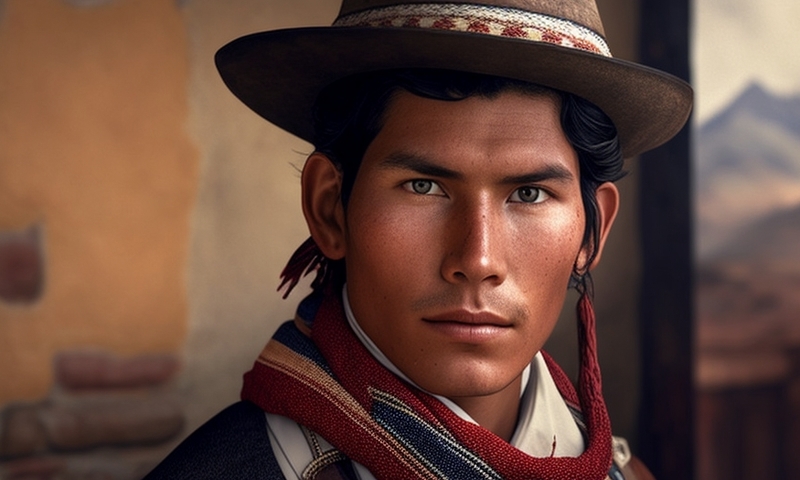 Мужчина перуанец в Перу