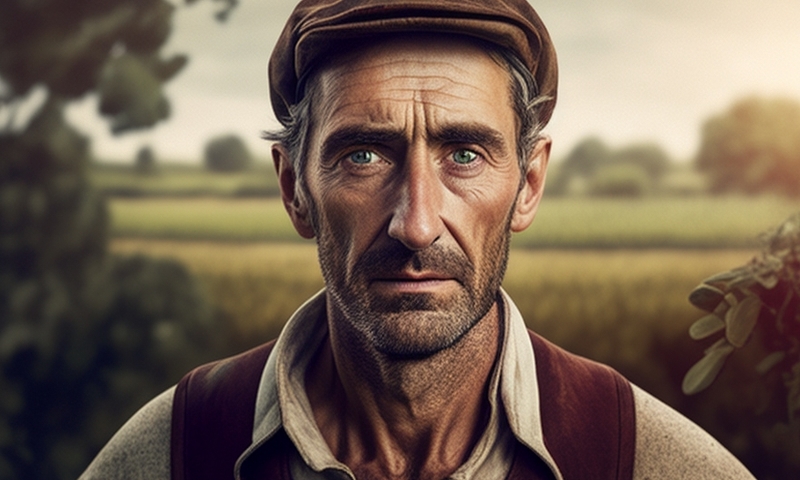Пожилой мужчина деревенский фермер