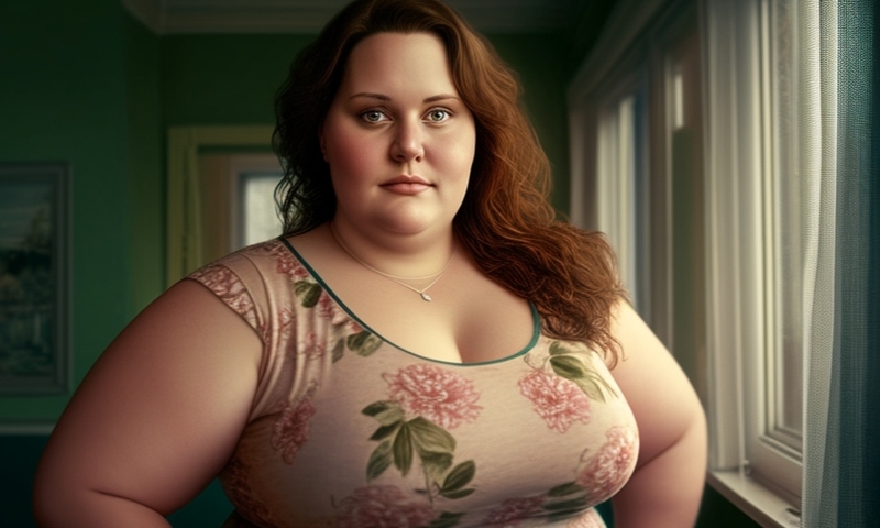 Толстая полная жирная женщина