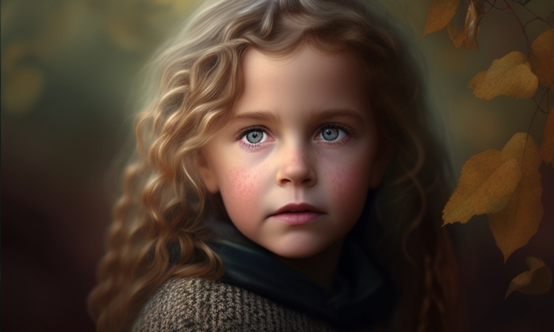 Маленькая красивая девочка с голубыми глазами дочь
