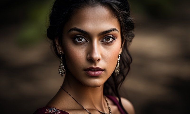 Красивая индийская женщина на улице цыганка
