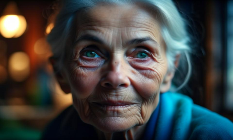 Одинокая пожилая женщина