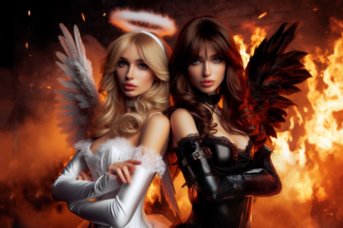 Девушка ангел и девушка дьявол