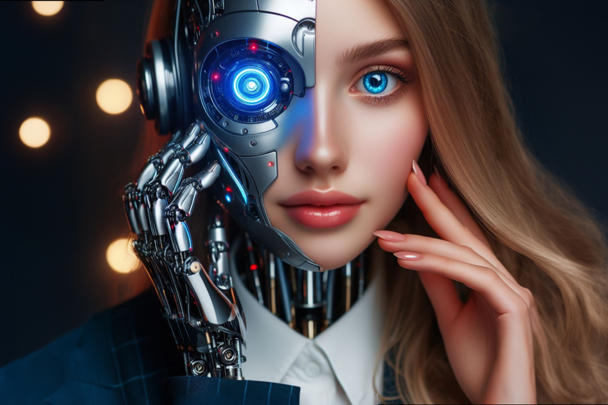 Красивая девушка робот андроид