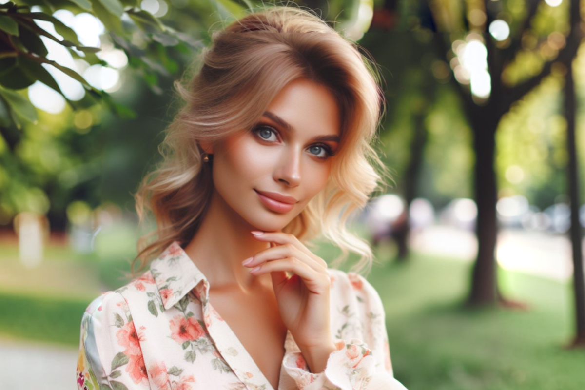 Красивая русская милая женщина
